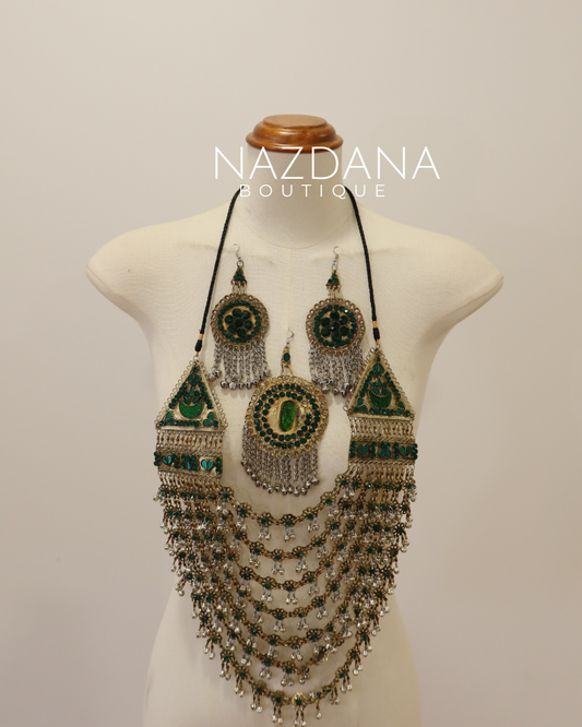 AFGHAN JEWELLERY SET- GREEN