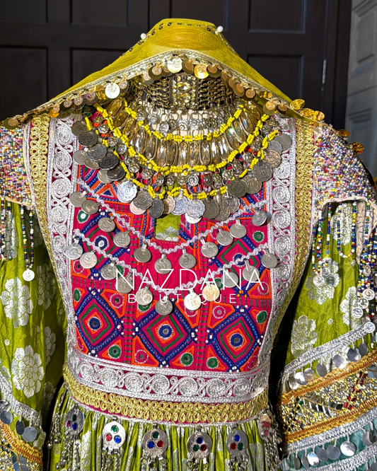 AFGHAN BRIDAL JEWELLERY SET- LIGHT YELLOW