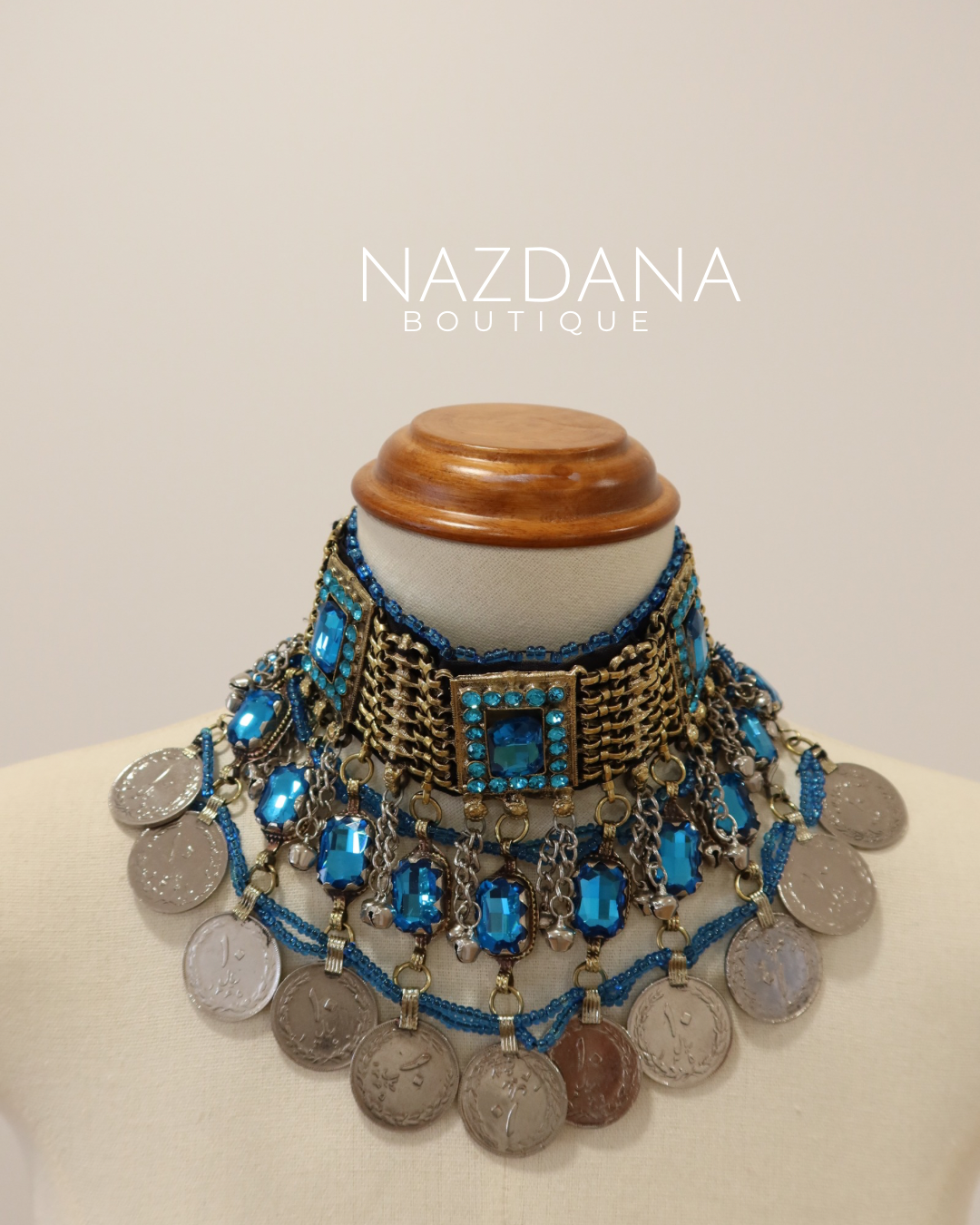 AFGHAN JEWELLERY SET- AQUA