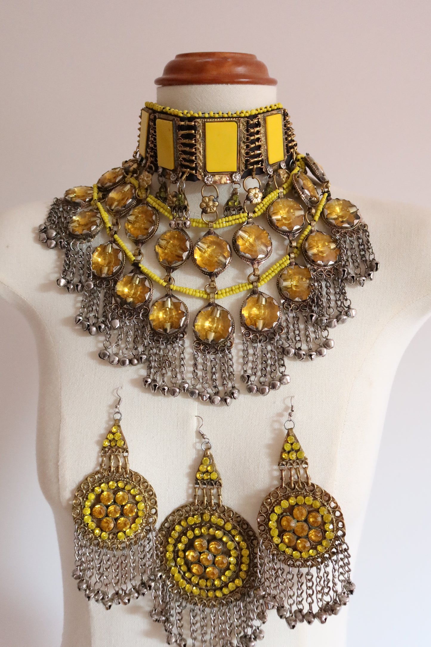 AFGHAN BRIDAL JEWELLERY SET- YELLOW
