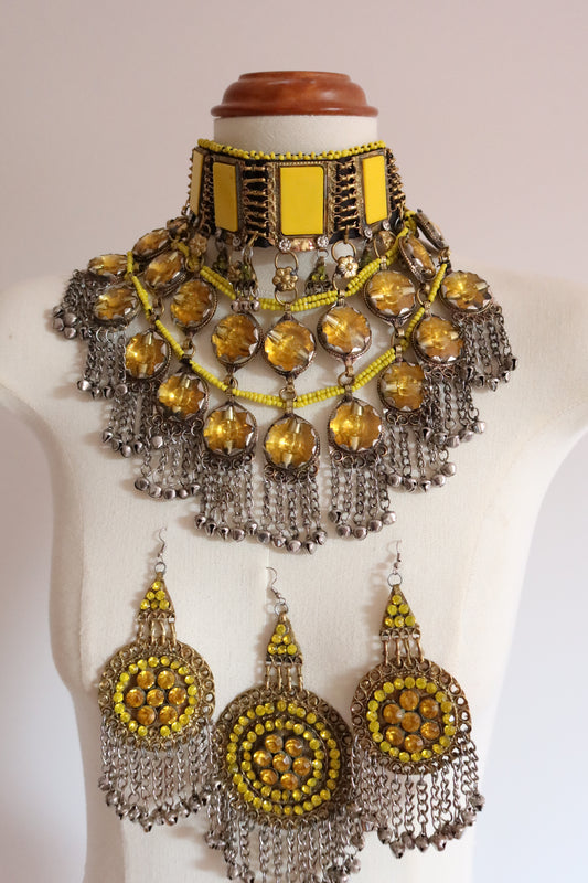 AFGHAN BRIDAL JEWELLERY SET- YELLOW