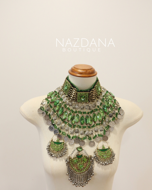 AFGHAN JEWELLERY SET- GREEN