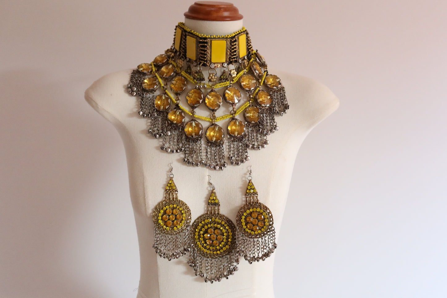 AFGHAN BRIDAL JEWELLERY SET- YELLOW