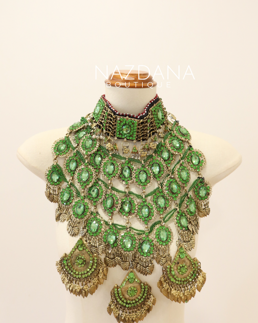 AFGHAN JEWELLERY SET- LIGHT GREEN