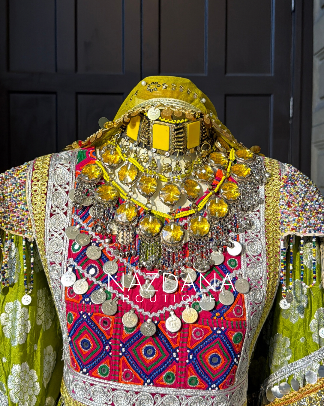 AFGHAN BRIDAL JEWELLERY SET- YELLOW